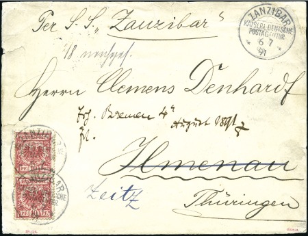 1891 (Jul 6) Envelope at single letter rate to Ger