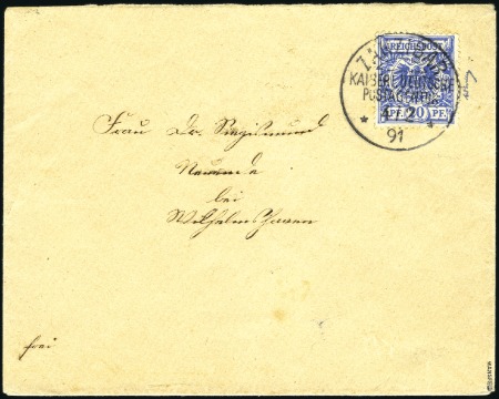 1891 (Feb 4) Envelope from Dr Edward Schnitzer, la
