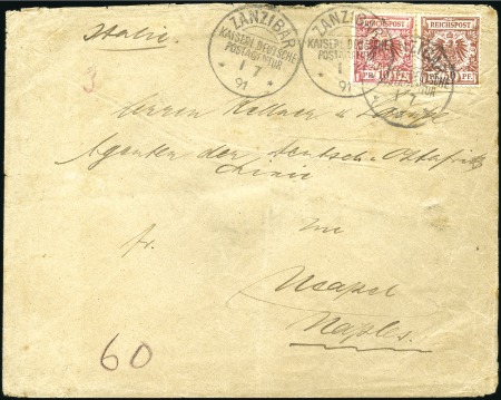 1891 (Jul 1) Envelope at registered triple-letter 