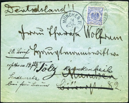 1891 (June 19) Envelope posted on board SS "Bundes