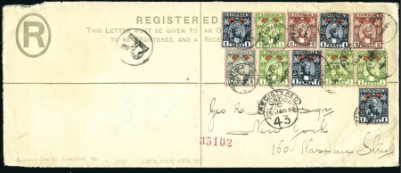 1898 (Dec 16) Large registered envelope to the USA