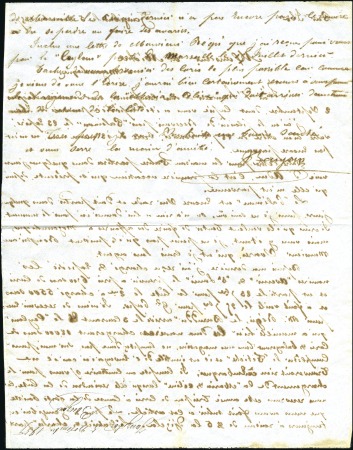1857 Letter written in French carried on board ste