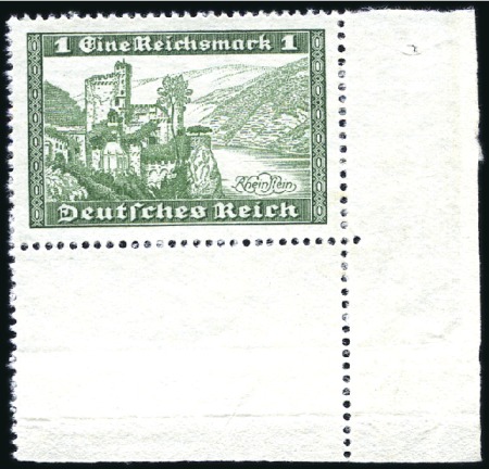 Stamp of Germany » German Empire 1930 Rheinstein Castle 1 "REICHMARK" green, unissu