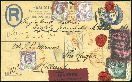 Stamp of Great Britain » 1855-1900 Surface Printed 1901 (Oct 15) Registered envelope sent insured (fo