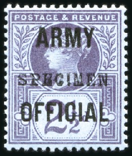 Stamp of Great Britain » Officials ARMY OFFICIALS: 1896-1901 1d lilac, 1/2d vermilion