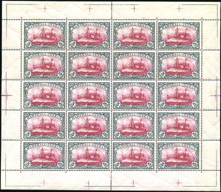 1901-16 5M mint nh sheetlet of 20 with complete se