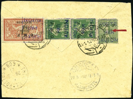 1920 & 1921 boxed "POSTE PAR AVION" ovpt. sets (pl