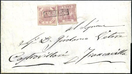 Stamp of Italian States » Naples FIRST DAY USAGE

1858 Folded entire from Naples 