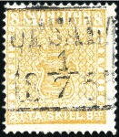 FIRST DAY CANCEL ON THE 8 SKILLING YELLOW

1855 