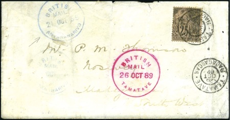 1889 (Oct 21) Envelope from the British mail to th
