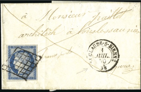 FIRST DAY USAGE

1850 Small neatly envelope from