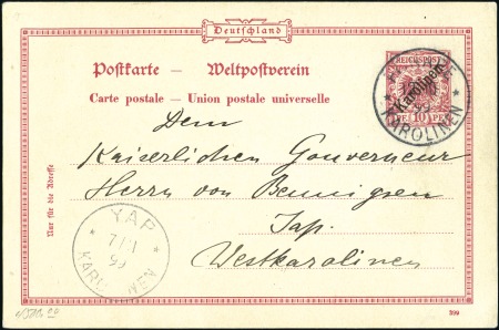Stamp of Germany » German Colonies » Caroline Islands FIRST DAY OF USAGE

1899 10pf Red postal station