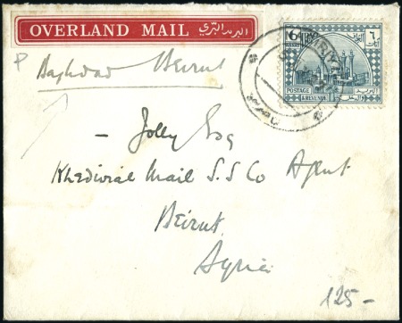 1927 (Jul 5) Envelope to Syria with 1923-25 6a tie