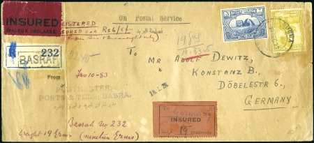 1927 (Dec 21) Envelope from the Postmaster at Basr