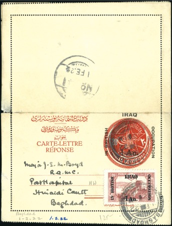 1918-23, Overprinted postal stationery collection 