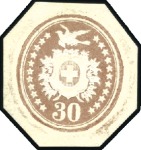 1866-1867 30C Wertstempel als Probedruck
