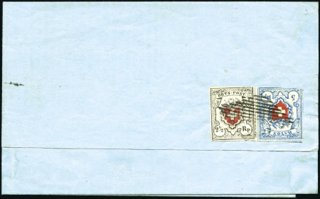 Stamp of Switzerland / Schweiz » Orts-Post und Poste Locale Orts-Post mit Kreuzeinfassung zusammen mit Rayon I