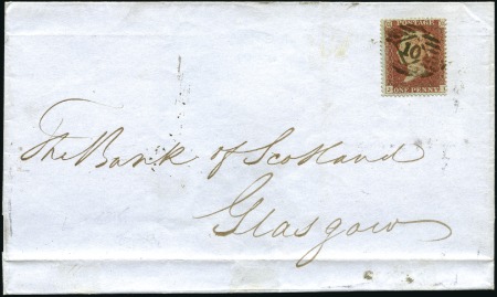 Stamp of Great Britain » 1854-70 Perforated Line Engraved ARCHER TRIAL PERF: 1854 (Jul 31) Envelope from Lon