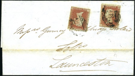 Stamp of Great Britain » 1854-70 Perforated Line Engraved ARCHER TRIAL PERF: 1851 (Jan 24) Wrapper from Exet