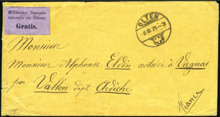 1871 (8. März) GRATIS Portofreiheitsmarke auf Kuve