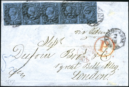 1860 (Aug 2) Wrapper to England with 1855-63 2Ngr 