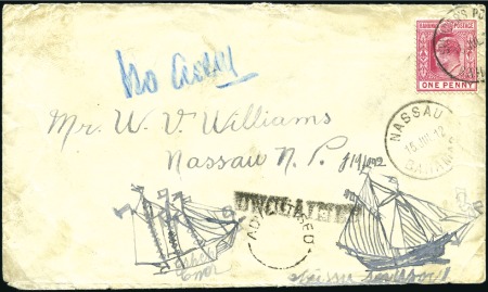 1912 (Jul 13) Envelope with primitive drawing of t