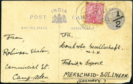 1923 (Jun 20) 1/2a on 1/2a Postal stationery card 