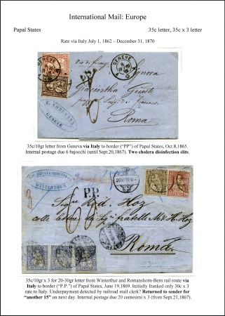 KIRCHENSTAAT 1865-70: Drei Briefe nach Rom: 1865 F