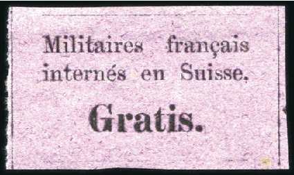 1871 Gratis Portofreiheitsmarken: Purpurlila Einze