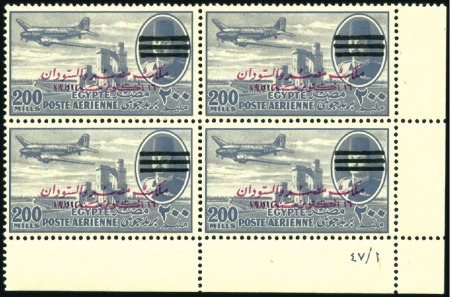 1953 Airmails Obliterated & Overprinted issue comp