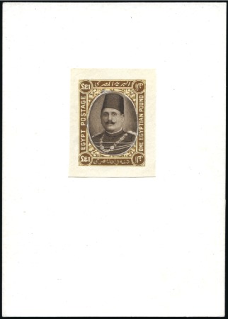 Stamp of Egypt » 1864-1906 Essays 1922 Essays of Harrison & Sons, £E1 essay with yel