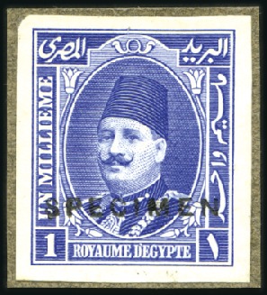 Stamp of Egypt » 1864-1906 Essays 1926 Essay of De La Rue for King Fouad, 1m die pro