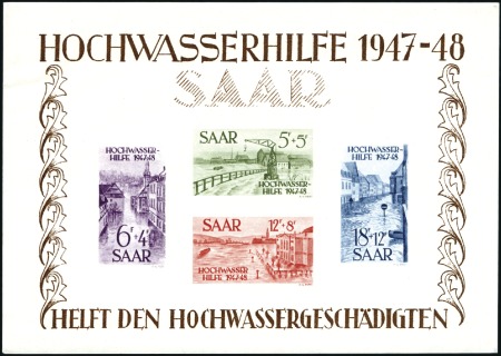 1948 Hochwasserhilfe, the two min.sheets, nh, plus