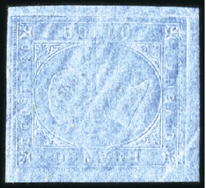 1853 20c Blue (azzurro), mint hinge remainder, min