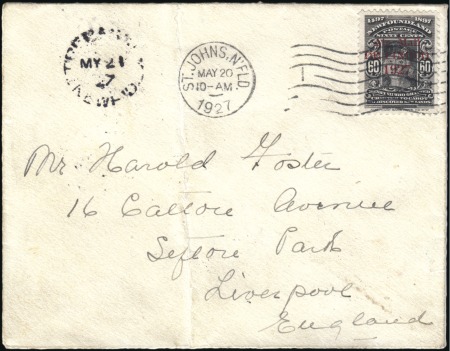 AIRMAIL - NEWFOUNDLAND

1927 "Air Mail de Pinedo
