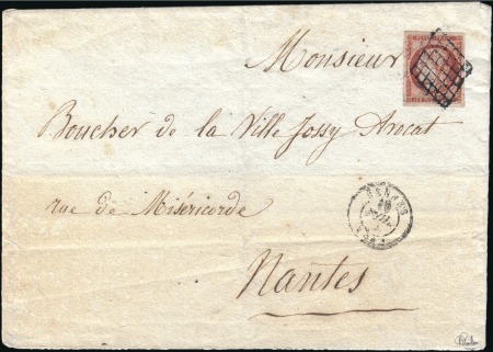 Stamp of Rarities of the World UN FRANC VERMILLON SUR LETTRE

1849 1F Vermillon