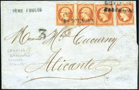Stamp of France 1861 Lettre de Marseille pour l'Espagne avec 40c E