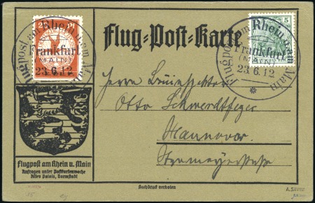 1912 (23 June) 20pf E.E.L.P. on card from Frankfur