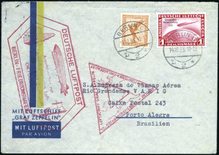 1933 (14 Oct.) Chicago flight cover addressed to P