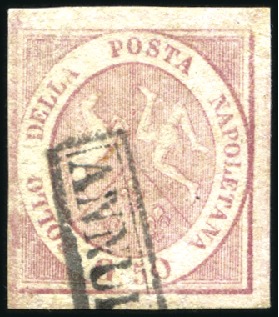 1858 50gr Rose-Red, fine to very large margins, wi