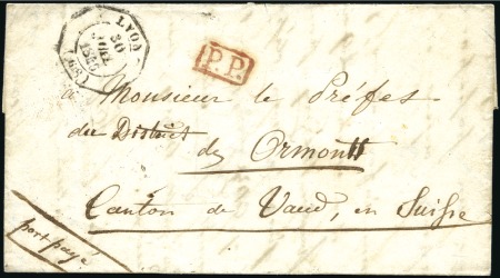 Stamp of France 1846 Cachet d'essai octogonal de Lyon 30.07.1846 s