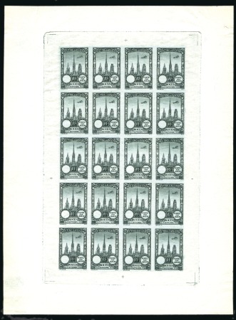 Stamp of France 1922 Meeting d'aviation de Rouen, 10 feuillets de 