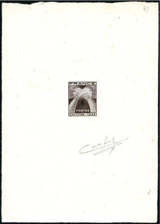 Stamp of France 1943 Chiffre-taxe, 16 épreuves d'artiste de diff. 