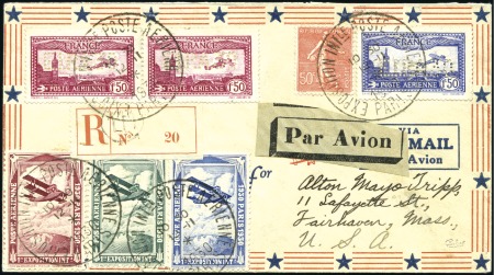 Stamp of France 1930 EIPA rouge x2 + EIPA bleu + 50c Semeuse +3 vi
