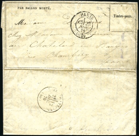 Stamp of France » Guerre de 1870-1871 1870 Gazette des Absents n°9 par le VILLE D'ORLEAN