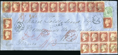 Stamp of Great Britain » 1854-70 Perforated Line Engraved 1868 Envelope sent registered from Leap (Ireland) 