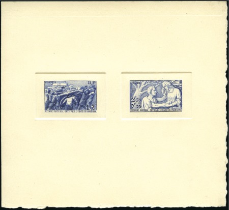 Stamp of France 1941 Secours National, épreuve collective d'atelie