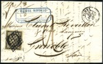Stamp of France 1849 20c noir sur deux lettres: une de Nîmes 30.09