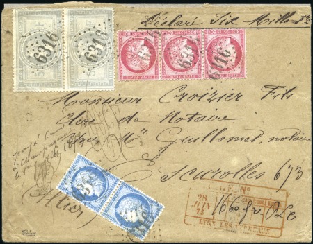 Stamp of France Paire du 5F Empire +80c Cérès en bande de trois +2