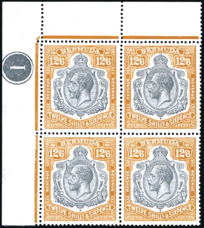 1937 Postal Fiscal: Multiple Script CA 12s6d grey 